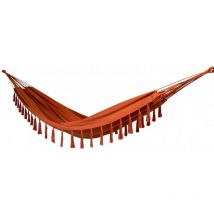 Hamac Detente - Hamac double orange avec pompons