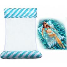 Hamac Gonflable Piscine,Hamac Gonflable à Rayures,Matelas Gonflable Flottant,Pliable Hamac d'eau,Hamac d'eau 4 en 1,Les Meilleurs Cadeaux d'été pour