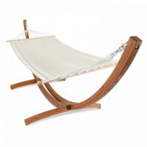 Oviala - Hamac avec support en bois blanc