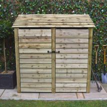 Rutland County Garden Furniture Ltd - Hambleton 6ft Log Store with Doors - L80 x W180 x H181 cm - Light Green