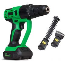 MultiTool mit Heckentrimmeraufsatz - Akku Multifunktions-Werkzeug - 18V Oszillationswerkzeug zum Bohren, Schrauben, Schneiden, Schleifen, Schaben –