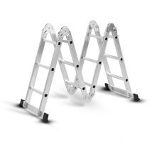 Hammersmith SuperLadder - Mehrzweckleiter - bis zu 3,4m Leiter ausziehbar - Gelenkleiter - 12 Sprossen – Gerüst - rutschfeste Gummifüße – Aluleiter –