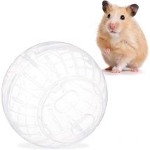 Hamster Ball, Balle de Course pour Hamsters et Souris, Exercice, Jouet de Rongeur pour Courir, Plastique, 15cm, Transparent