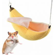 Banane Hamster Lit Maison Hamac Petit Animal Chaud Nichoir Cage Hamster Accessoires pour Sucre Hamster Petit Animal