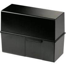 Han - 975-13 Schedario Nero Numero Max. Di Schede: 500 Schede Din A5 Orizzontale