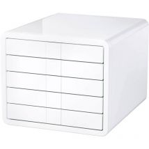 I-BOX 1551-12 Caisson à tiroirs blanc din A4, din C4 Nombre de tiroirs: 5 - HAN