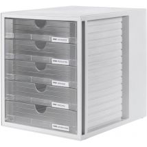 Systembox 1450-63 Caisson à tiroirs gris din A4, din C4 Nombre de tiroirs: 5 - HAN