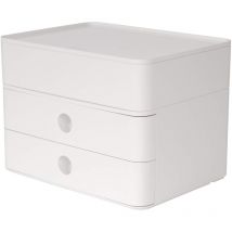 HAN - 1100-12 - Cassettiera smart-box plus allison, design moderno, con 2 cassetti e porta utensili, colore: snow white