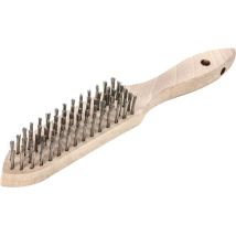 Handbürste – Stahldraht – 290 mm – 140 mm – 25 mm – 6-reihig – Drahtstärke 0,35 mm