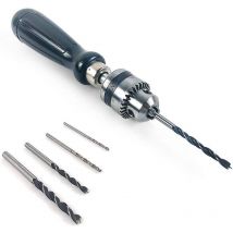 Fei Yu - Ensemble de perceuse à main, perceuse à main à étau à aiguille et 5 mini perceuses (1,5-5 mm), outil de perceuse à main de précision résine