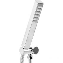 Beliani - Handbrause Silber Metall Quadratisch Stab 1 Strahlart Modern Klassisch Duschkopf Badezimmer Stabhandbrause Stabbrause