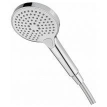 Handbrause SoftWhite Ø120 mm, 3 Strahlarten mit Druckknopftechnik, porzelanweiß