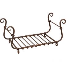 Biscottini - Handgefertigter Schmiedeeiserner Brennholzhalter L92xpr45xh44 Cm