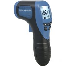 Meterk - Handheld-Digital-LCD-Foto-Tachometer, berührungsloser Laser-Tachometerbereich 2,5–99999 U/min, Motordrehzahlmesser mit 1 Stück Reflektorband
