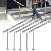 Handlauf Edelstahl 200x90cm Treppengeländer Außen-Innen Eingangsgeländer für Treppen Wand Geländer 180° Einstellbar Wandhandlauf mit Montagematerial