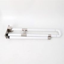 Gojoy - Handlauf im Waschraum, Flip-Up Badezimmer Grab Bar, Badezimmer Hochklappbarer Haltegriff, korrosionsbeständigem 304 Edelstahlinnenraum (Long