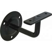 Schössmetall Handlaufträger rund, Wandabstand 80 mm, schwarz beschichtet