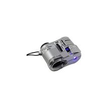 Handlupe, 60-faches Mini-handmikroskop, Lupe, Tragbarer Währungsdetektor, Juwelierlupenbrille Mit Uv-licht (farbe: Silber) (silber)