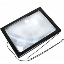 Erhope - Hands Free 3x A4 Large Size Magnifier with led Light Reading Magnifier Gdel