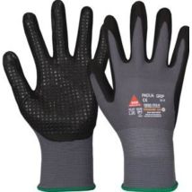 Hase Safety Gloves - Arbeitshandschuhe Mit Noppen, Padua Grip, En 388, En 420, Größe 9, Grau/schwarz