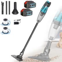 Handstaubsauger ohne Kabel mit 2 Filtern, 3-in-1-Autostaubsauger 10000 pa hohe Saugleistung mit 2 x 5,5 a Akku, für Auto, Sofa, Haustier,