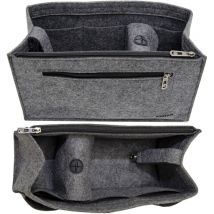Handtaschen Organizer 36x12x22cm Filz Innentasche Taschen Einsatz xl Beutel Grau