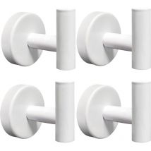 Gabrielle - Handtuchhaken, 4 Stück, Badezimmer-Wandhaken, Halter, SUS304 Edelstahl, Mantel, Robe, Kleiderhaken für Bad, Küche, Hotel, Garage (weiß)