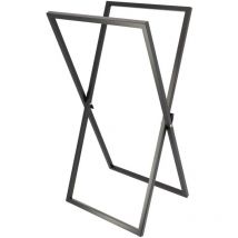 Tendance - Handtuchhalter aus metall mit quadratischer struktur, faltbar - schwarz