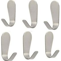 6 Stück Badezimmer-Kleiderhaken, selbstklebende Haken, 304 Edelstahl, strapazierfähige selbstklebende Wandhaken, wasserdicht