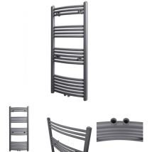 Handtuchheizkörper Warmwasser Gebogen Grau 500x1160 mm - Radiatoren - Grau