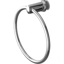 LH - Handy Ring Fasce - Portasciugamano per Scaldasalviette a Fasce (Tubi Piatti) - si Fissa Direttamente sul Radiatore a Fasce - Cromato