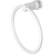 LH - Handy Ring Fasce - Portasciugamano per Scaldasalviette a Fasce (Tubi Piatti) - si Fissa Direttamente sul Radiatore a Fasce - Bianco