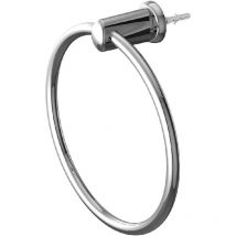 LH - Handy Ring Muro - Portasciugamani Appendino da Muro, in Acciaio, Ideale anche per Legno e Cartongesso - 100% Made in Italy - Cromato