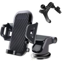 Qiyao - Handyhalterung Auto, Handyhalterung Lüftungsschlitz & Saugnapfhalterung 3 in 1 Universal Auto Handyhalterung Smartphone Halterung - RWCar