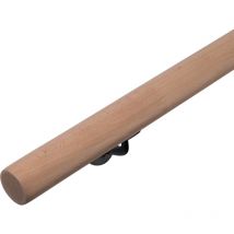 Ringhiera per scale in legno Handystairs 45 mm - Faggio giuntato a pettine - laccato - Estremità dritte - 300 cm