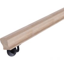 HANDYSTAIRS - Ringhiera per scale in legno Home - profilo serratura 50 x 50 mm - Rovere - 150 cm