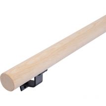 Corrimano legno - corrimano rotondo, diametro 38 mm - pino - 270 cm - estremità diritta - Handystairs