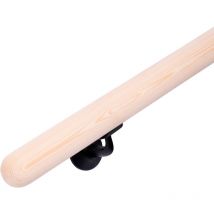 HandyStairs corrimano legno - corrimano rotondo, diametro 38 mm - pino - 390 cm - estremità tonde