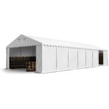 Hangar tente de stockage 5 x 18 m d'élevage de 2,60m de hauteur blanc pvc 800 n imperméables