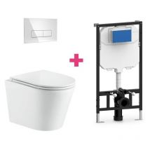 Hänge-WC turin Komplett-Set weiß