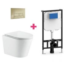 Hänge-WC turin Komplett-Set weiß