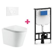 Hänge-WC turin Komplett-Set weiß