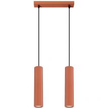 Hängelampe Aluminium GU10 h: max. 90 cm Ockerrot 2-flammig länglich Modern Hängeleuchte