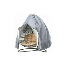 Hängender Eierstuhlbezug für die Terrasse, doppelter Eierstuhlbezug, wasserdichter Bezug für Balkon- und Terrassen-Eierstuhl, Gartenmöbelbezug mit