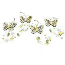 Frank Flechtwaren - Hänger 'Schmetterling', 4er Set FF-770850