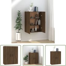 The Living Store Hängeschrank Braun Eichen-Optik 69,5x34x90 cm Holzwerkstoff - Hängeschrank - Wandregal - Stauraum - Holzwerkstoff - Braun