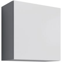 Design Ameublement - Hängeschrank Vitrinenschrank Vitrine Wohnzimmer 1 Tür 2 Fächer Weiß Matt 60x60x30cm Modell Aitana Q1