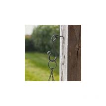 Marco Paul - Hanging Basket Brackets Chains Decorative Basket Bracket Outdoor Wall Mounted Decorative Ornamental Hook Patio Wall Hanging (s Hook)