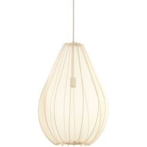 Lámpara colgante - Itela - beige blanco - textil - Light&living