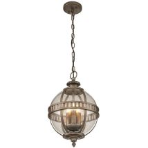 Elstead Halleron Suspension D'Extérieur Halleron Chain Lantern, Finition Bronze Bruni, Ip44